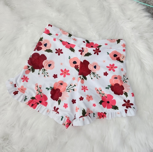 Brynn & Brooke Floral Swim Shorts Size Medium. Missing waist tie. New. - Picture 3 of 7